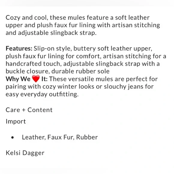 ▪️NIB Kelsi Dagger Brooklyn Freddie Black Shearling Slingback Clogs - Picture 6 of 13